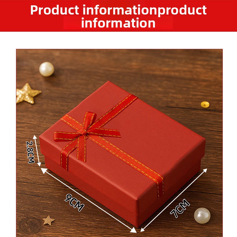 1 Piece Paper Jewelry Box With Bow Tie Design For Elegant Jewelry Packaging