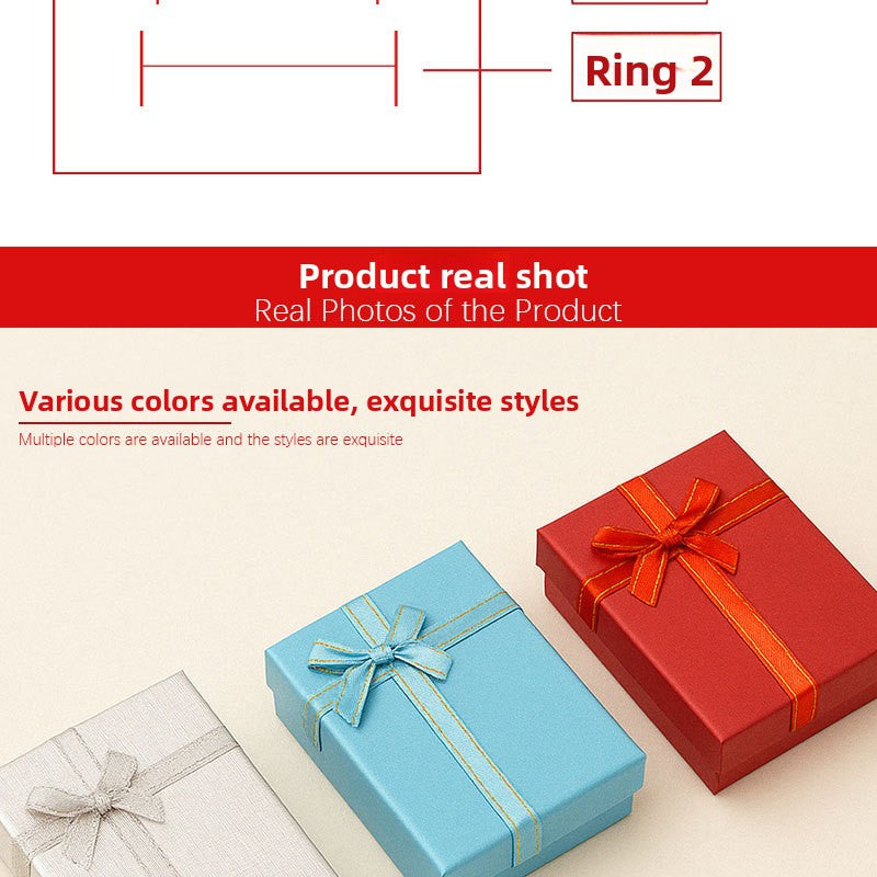 1 Piece Paper Jewelry Box With Bow Tie Design For Elegant Jewelry Packaging