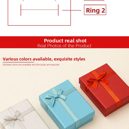 1 Piece Paper Jewelry Box With Bow Tie Design For Elegant Jewelry Packaging