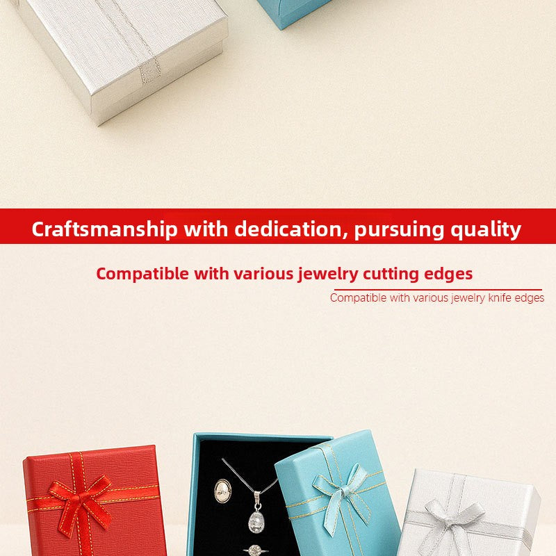 1 Piece Paper Jewelry Box With Bow Tie Design For Elegant Jewelry Packaging