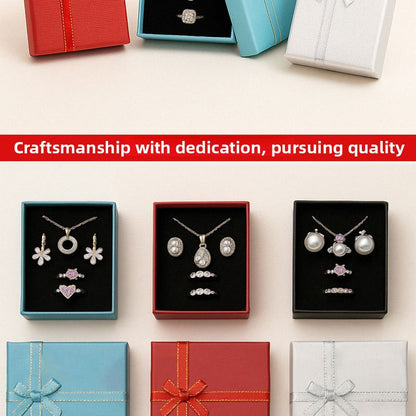 1 Piece Paper Jewelry Box With Bow Tie Design For Elegant Jewelry Packaging