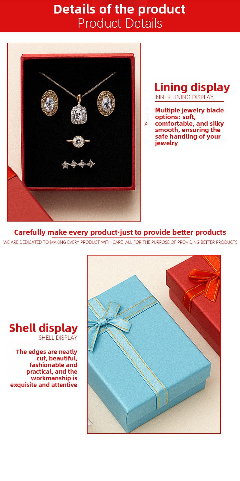1 Piece Paper Jewelry Box With Bow Tie Design For Elegant Jewelry Packaging