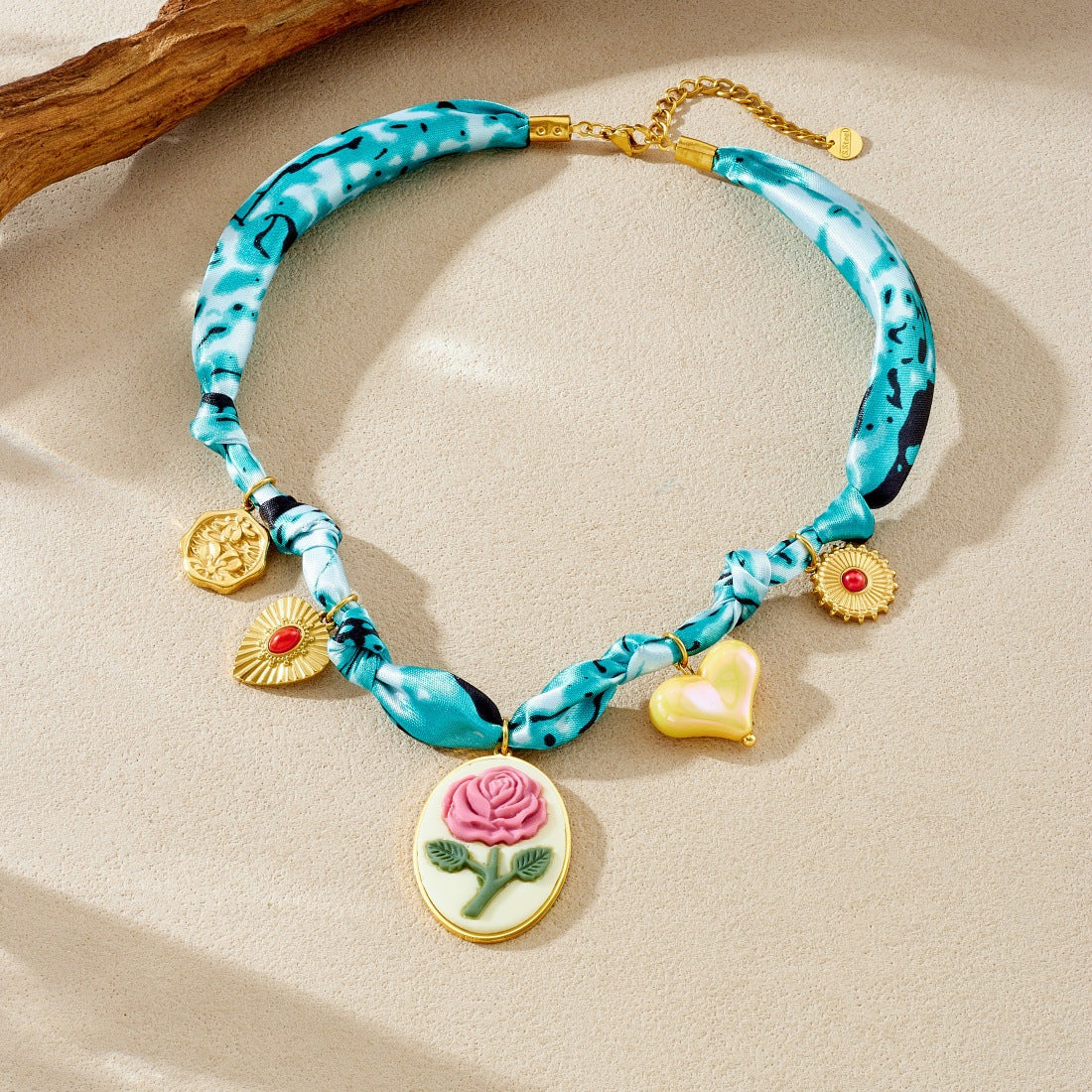 Blue Tie Dye Jewelry Set Featuring Cloth Material For Stylish And Unique Accessories
