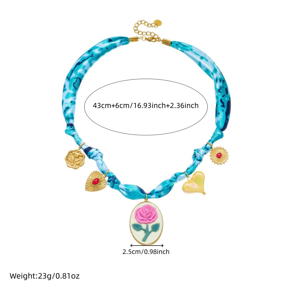 Blue Tie Dye Jewelry Set Featuring Cloth Material For Stylish And Unique Accessories