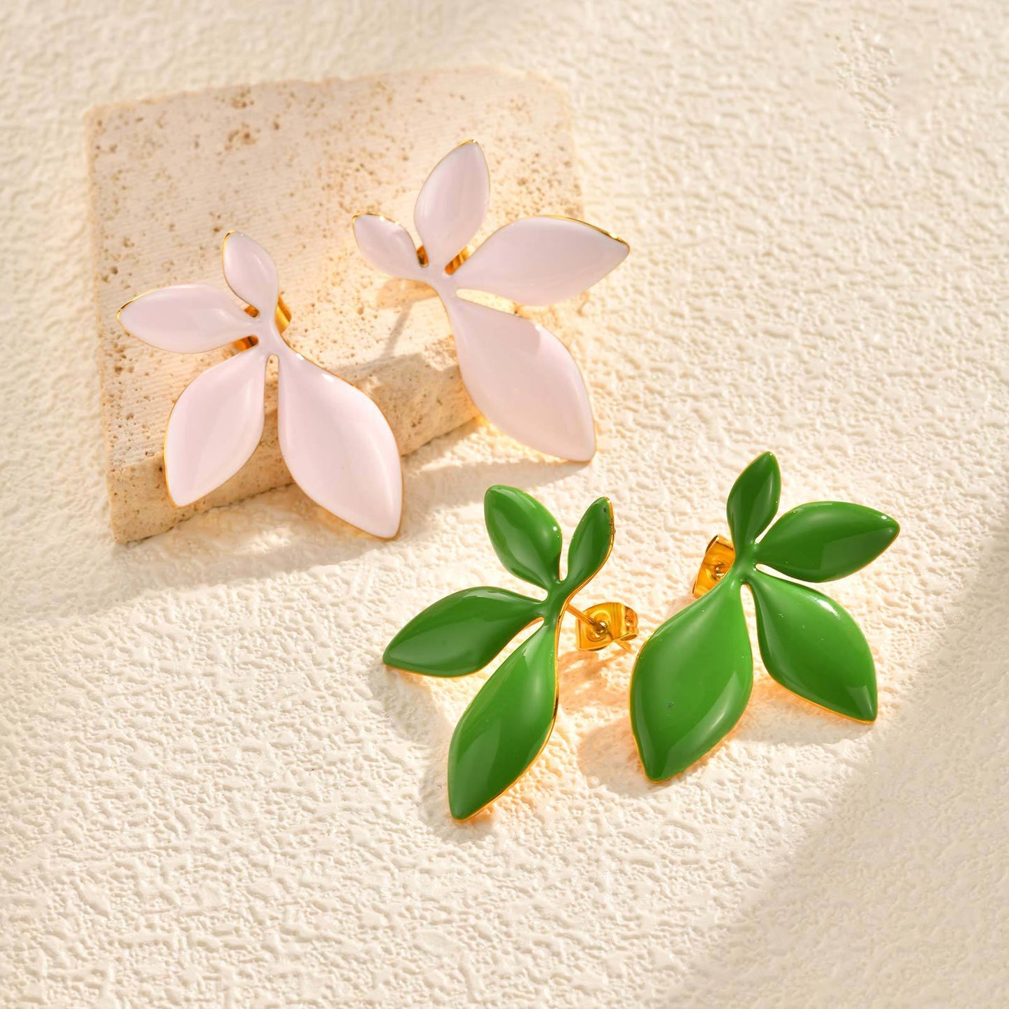 Round Stud Earrings For Women, Waterproof Non Tarnish 304 Stainless Steel With 18K Real Gold PVD Coated Plating
