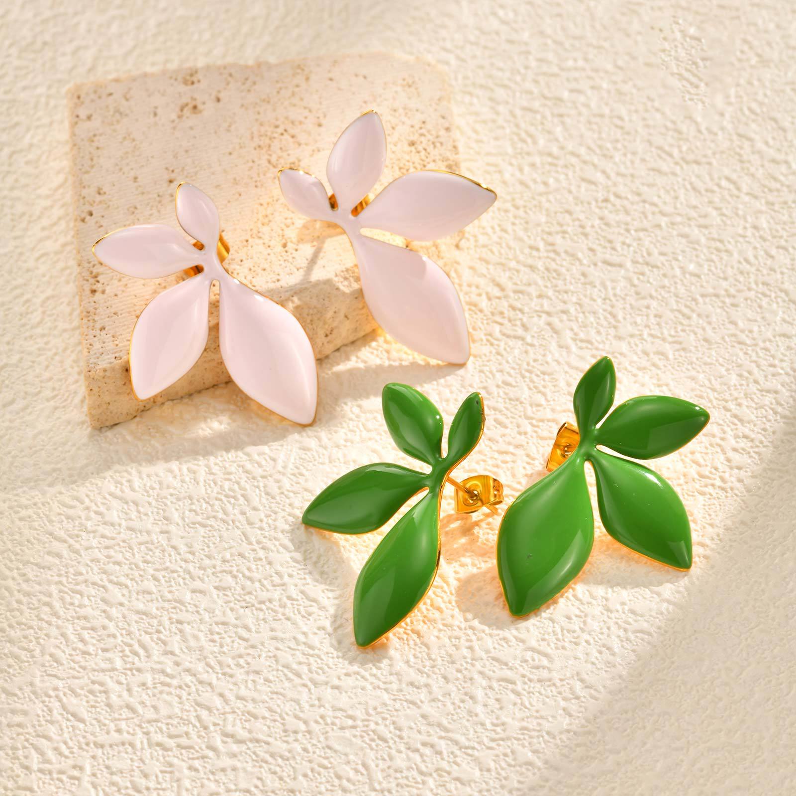 Round Stud Earrings For Women, Waterproof Non Tarnish 304 Stainless Steel With 18K Real Gold PVD Coated Plating
