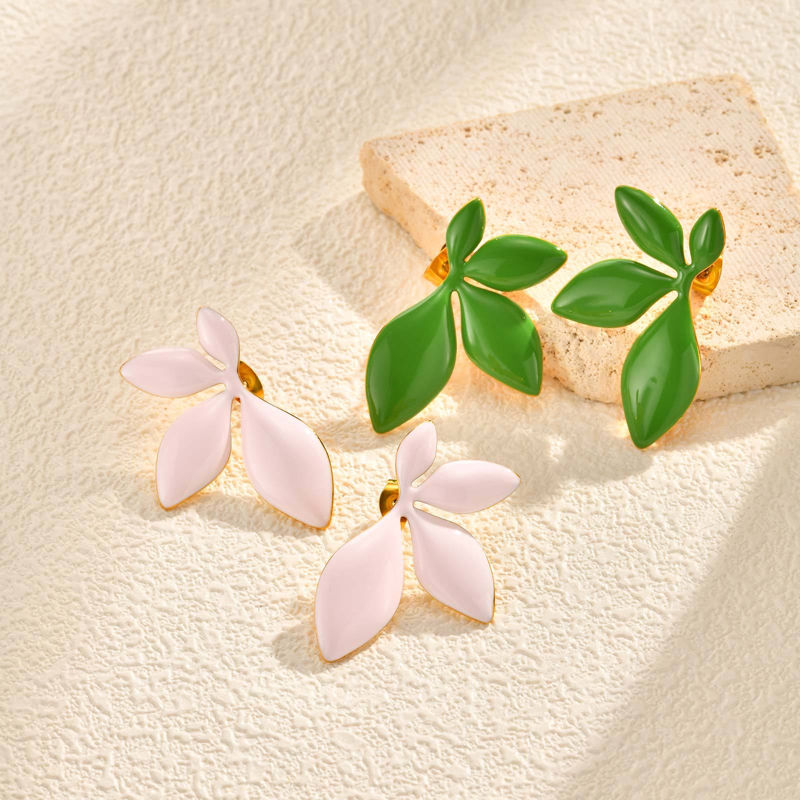 Round Stud Earrings For Women, Waterproof Non Tarnish 304 Stainless Steel With 18K Real Gold PVD Coated Plating