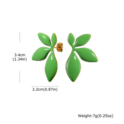 Round Stud Earrings For Women, Waterproof Non Tarnish 304 Stainless Steel With 18K Real Gold PVD Coated Plating
