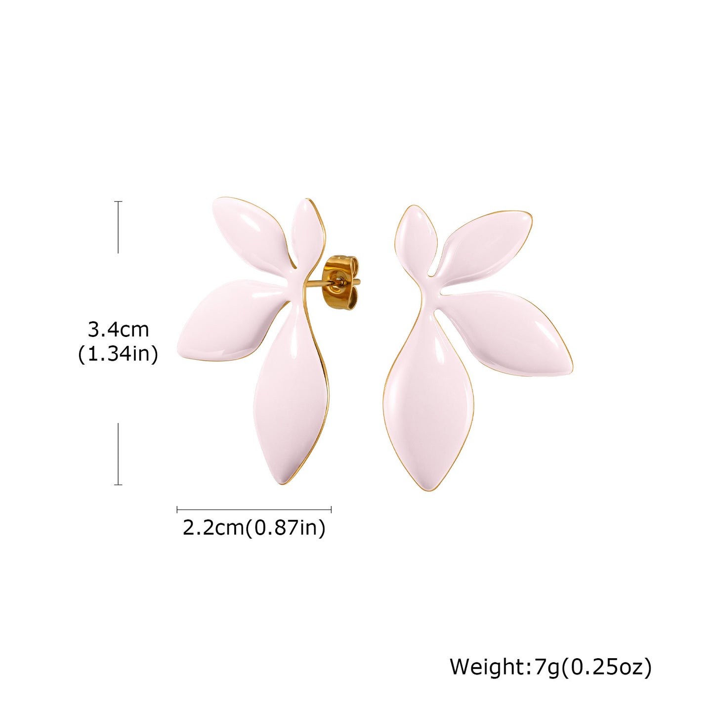 Round Stud Earrings For Women, Waterproof Non Tarnish 304 Stainless Steel With 18K Real Gold PVD Coated Plating