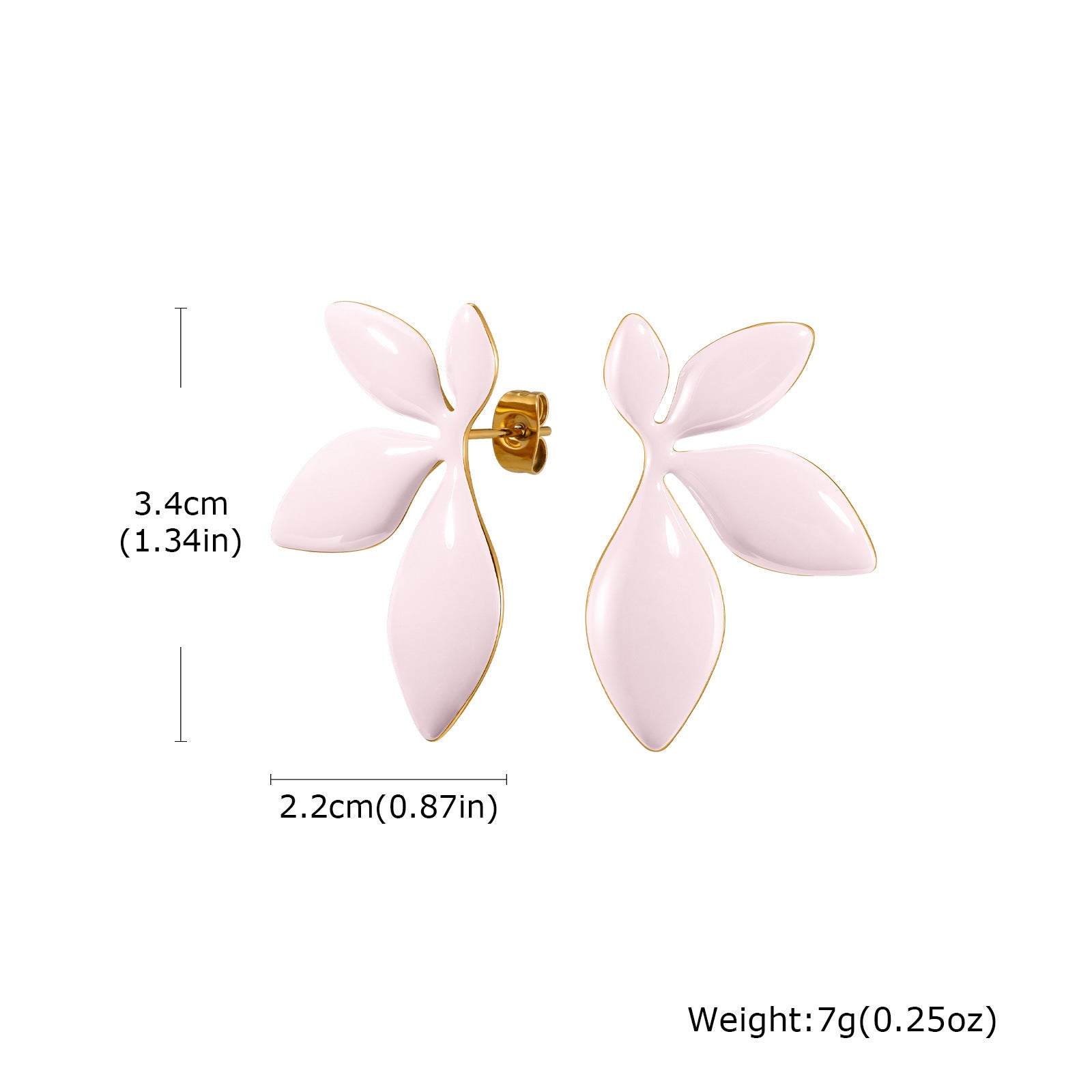Round Stud Earrings For Women, Waterproof Non Tarnish 304 Stainless Steel With 18K Real Gold PVD Coated Plating