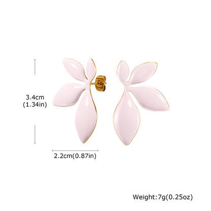 Round Stud Earrings For Women, Waterproof Non Tarnish 304 Stainless Steel With 18K Real Gold PVD Coated Plating