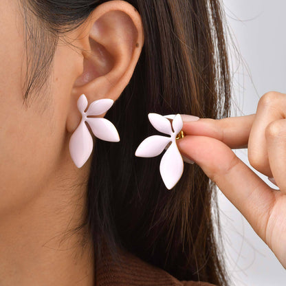 Round Stud Earrings For Women, Waterproof Non Tarnish 304 Stainless Steel With 18K Real Gold PVD Coated Plating