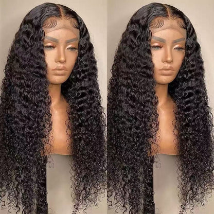 Women's Long Curly Hair Wig With Side Fringe In Steel Color, Made Of High Temperature Wire