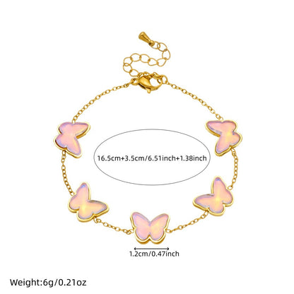 Pink Jewelry Set Featuring Elegant Butterfly Pattern For Stylish Wear