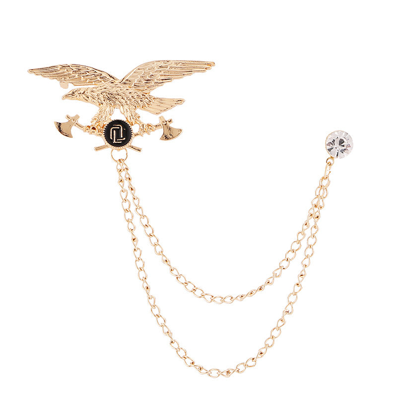 Men's Lapel Pin Crown Heart Eagle Wing Coat Tuxedo Accessory Alloy Jewelry Polka Dot Plaid Checkered Pattern
