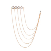 Gold Square White Sapphire 8258