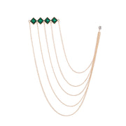Gold Square Emerald 8258