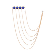 Gold Square Sapphire8258