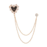 Gold Black Heart 8259