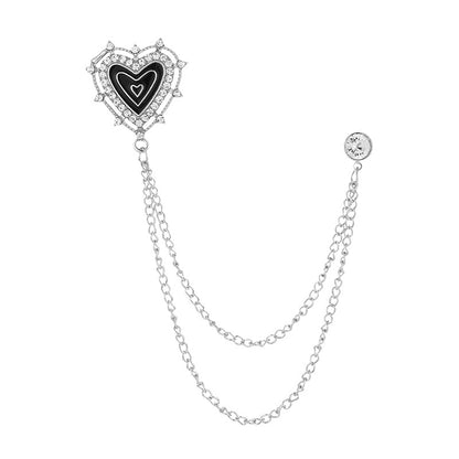 Men's Lapel Pin Crown Heart Eagle Wing Coat Tuxedo Accessory Alloy Jewelry Polka Dot Plaid Checkered Pattern