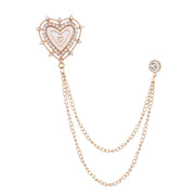 Gold White Heart 8259