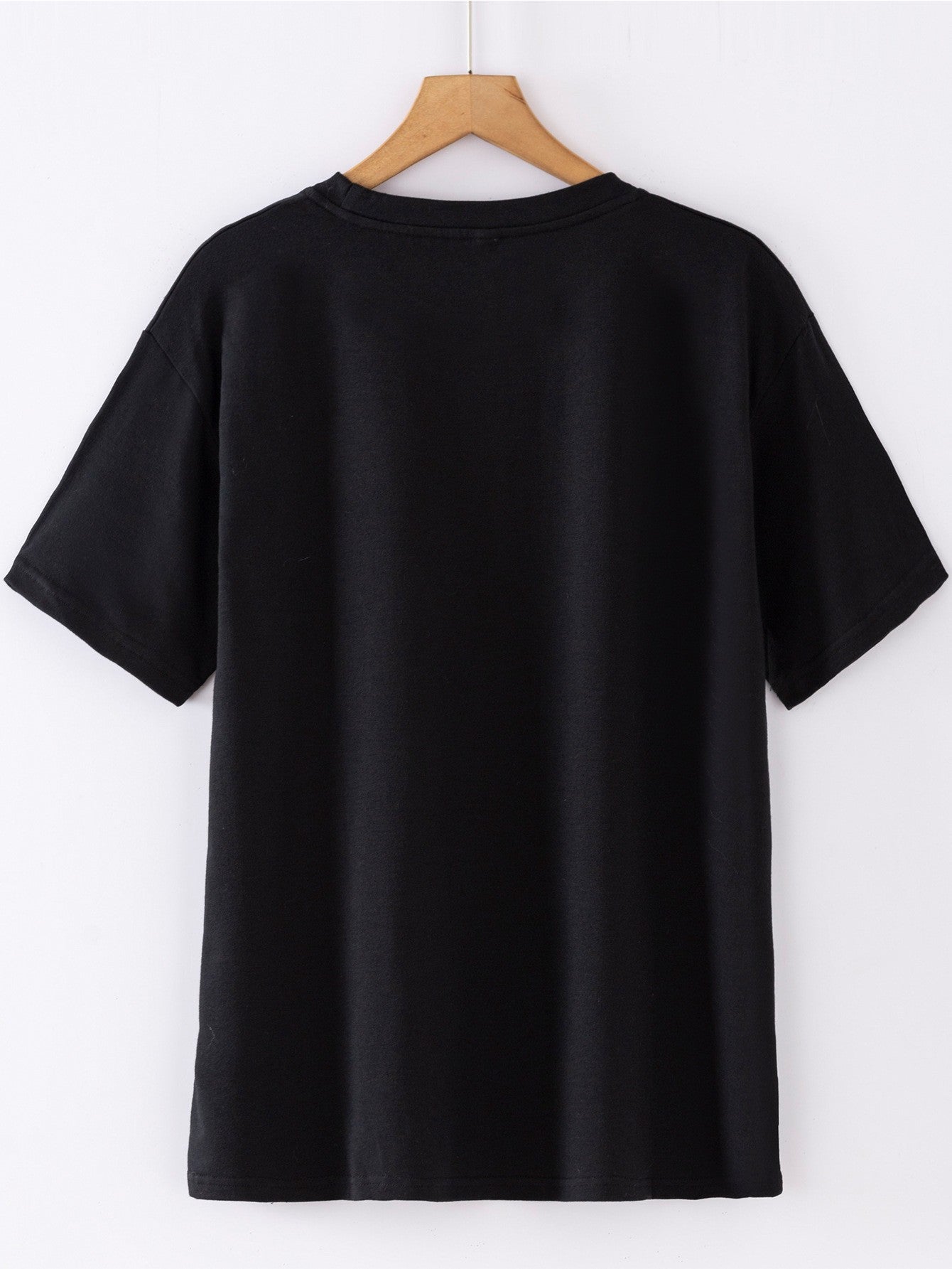Heart Shape Simple Style Cotton Short Sleeve T-shirt Featuring Printing