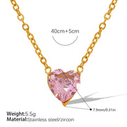 XL90PKG Pink Zircon Necklace