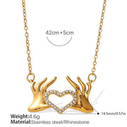 Xl418weg White Diamond Gold Necklace
