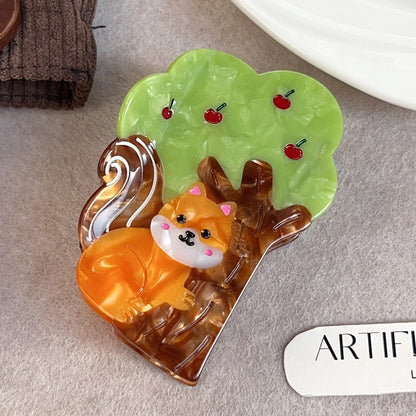 Princess Animal Hairpin For Women Made Of Acetic Acid Sheets, 1 Piece Hair Accessory Suitable For Winter