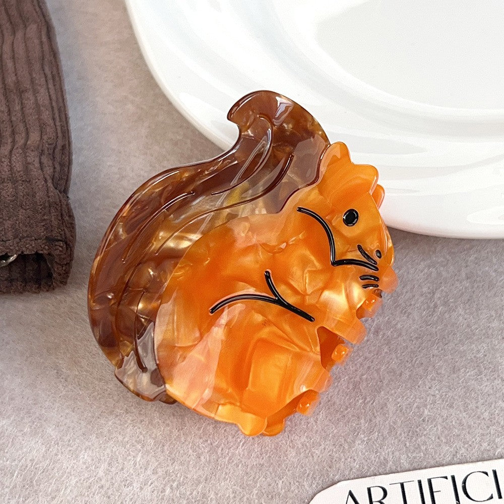 Princess Animal Hairpin For Women Made Of Acetic Acid Sheets, 1 Piece Hair Accessory Suitable For Winter