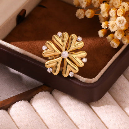 Pearl Fireworks Earrings For Women Micro Pave Zircon Snowflake Jewelry