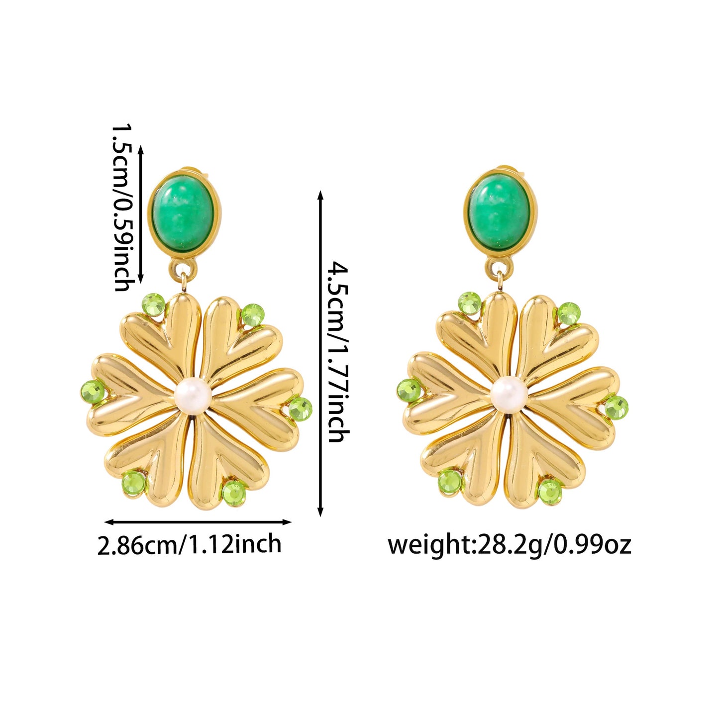 Pearl Fireworks Earrings For Women Micro Pave Zircon Snowflake Jewelry
