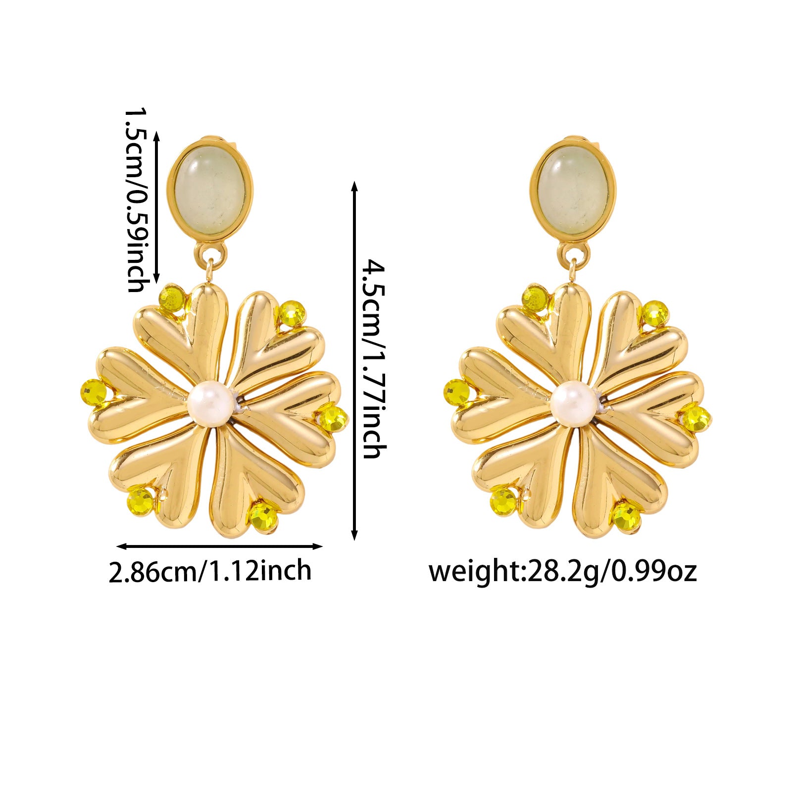 Pearl Fireworks Earrings For Women Micro Pave Zircon Snowflake Jewelry