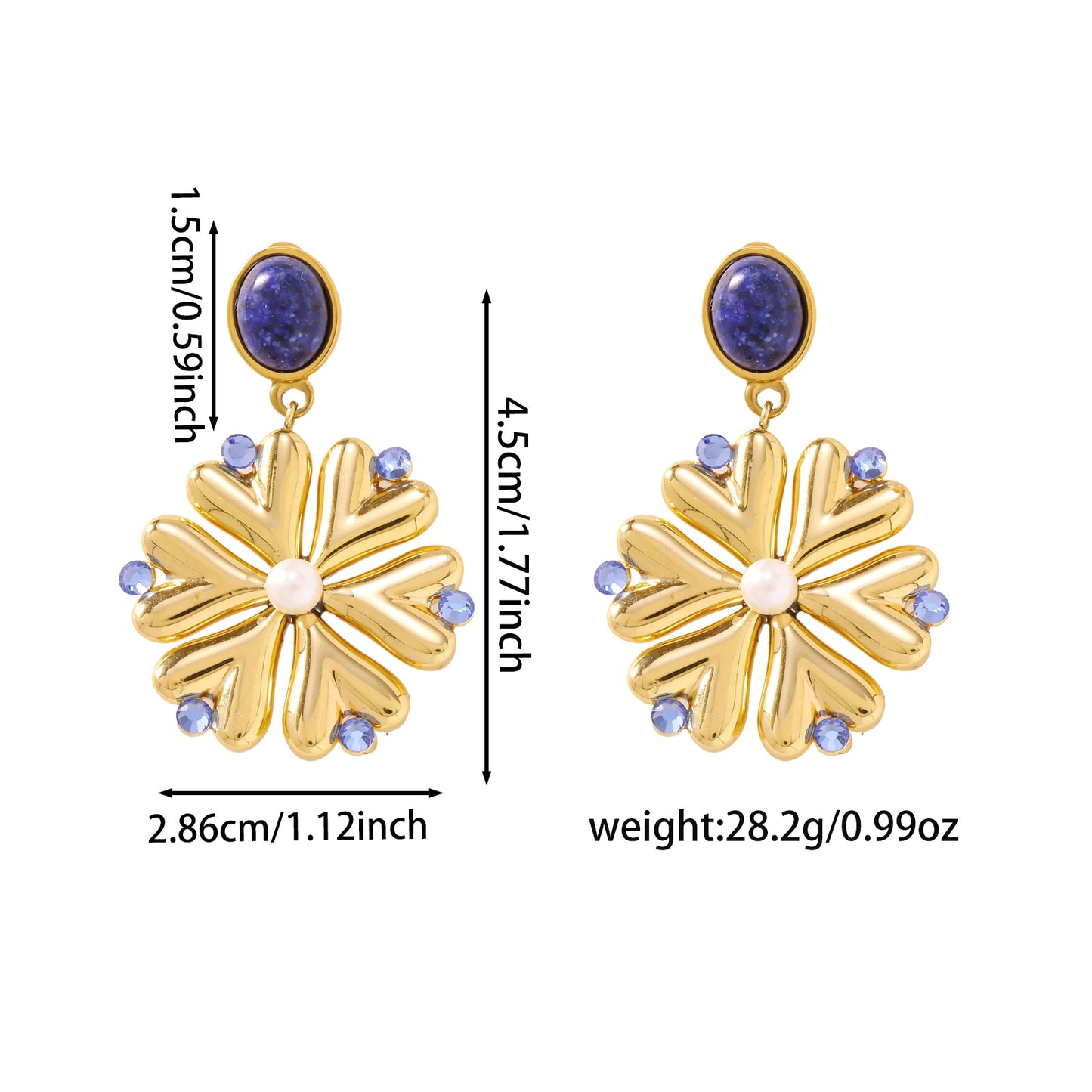 Pearl Fireworks Earrings For Women Micro Pave Zircon Snowflake Jewelry