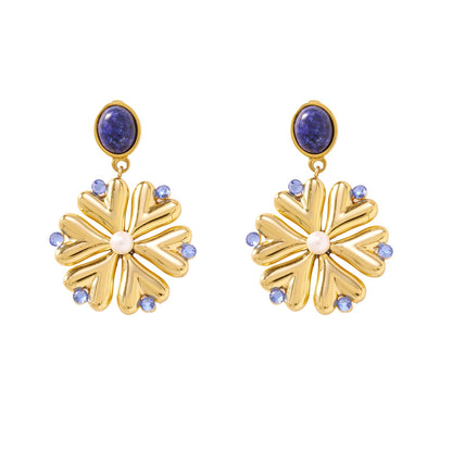 Pearl Fireworks Earrings For Women Micro Pave Zircon Snowflake Jewelry