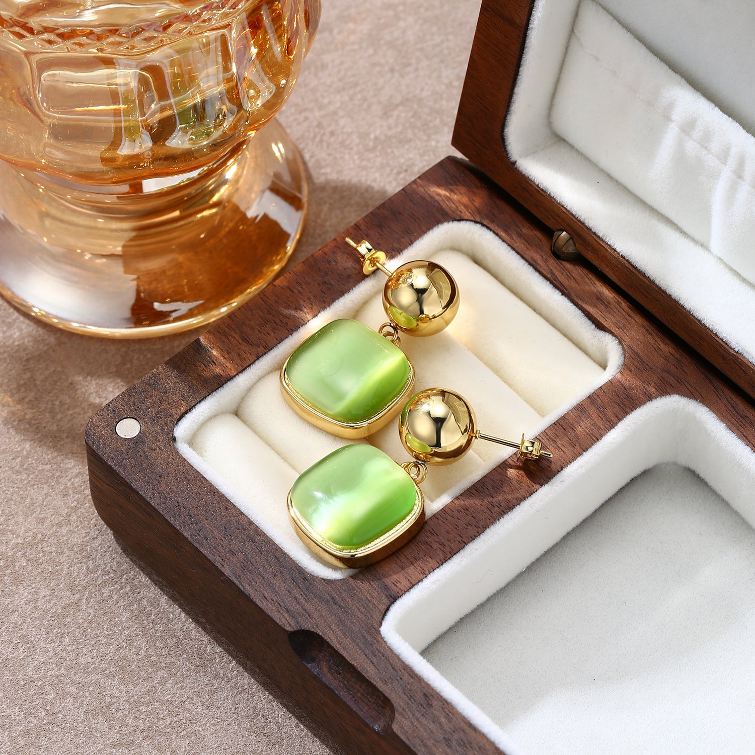 Stainless Steel Earrings Ladies Jewelry Minimalist Goddess Geometric Rubber Inlaid
