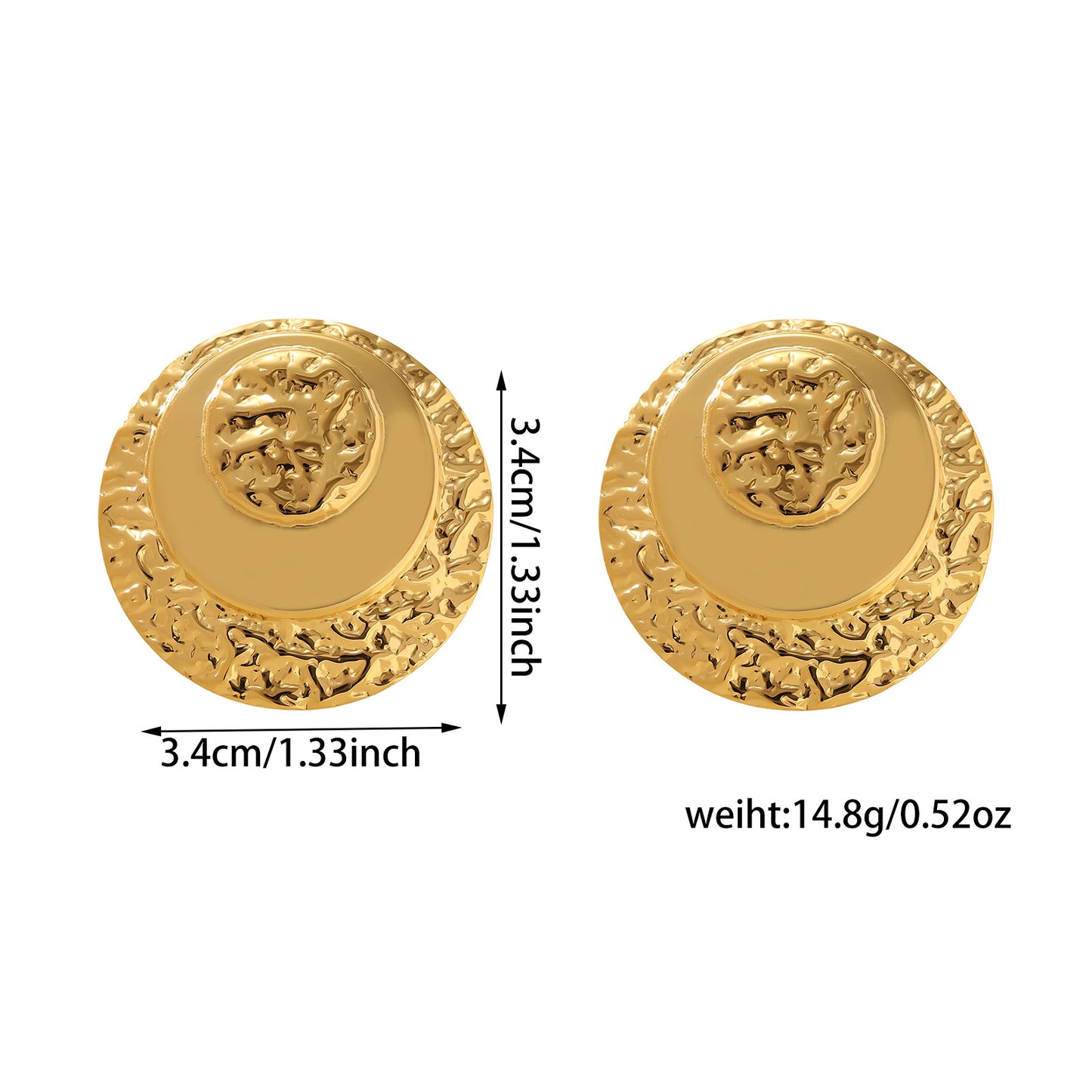 Round Ball Earrings Titanium Steel Geometric Minimalist Women's Style Hoop Earrings Jewelry