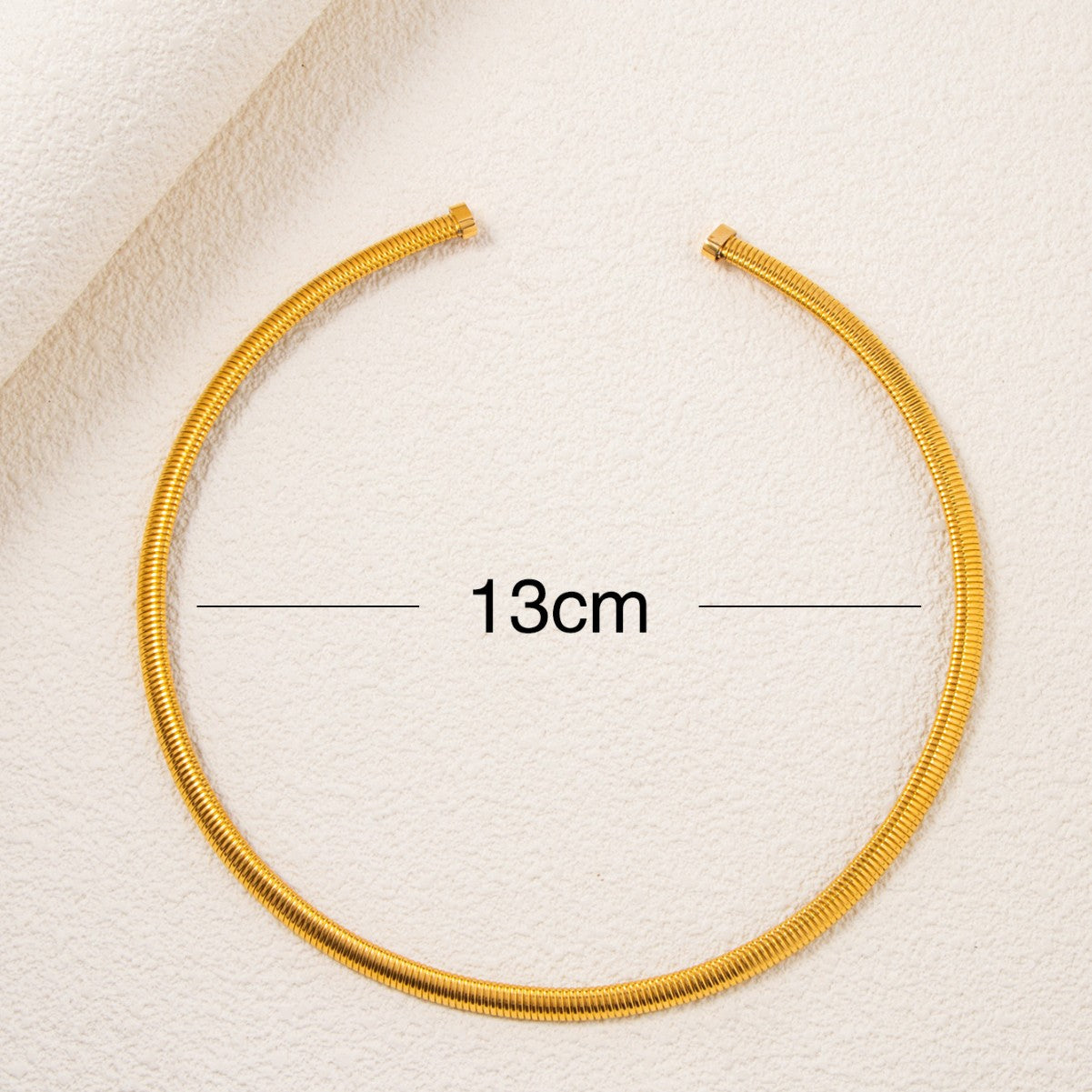 Titanium Steel C-shaped Earrings And Bracelet Set Open Ring Hairband Jewelry Accessories Striped Design