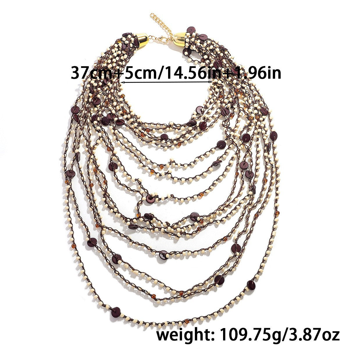 Handmade Necklace Pearl Star Sun Multi-layer Alloy Beads Geometric Women's Jewelry Accessories