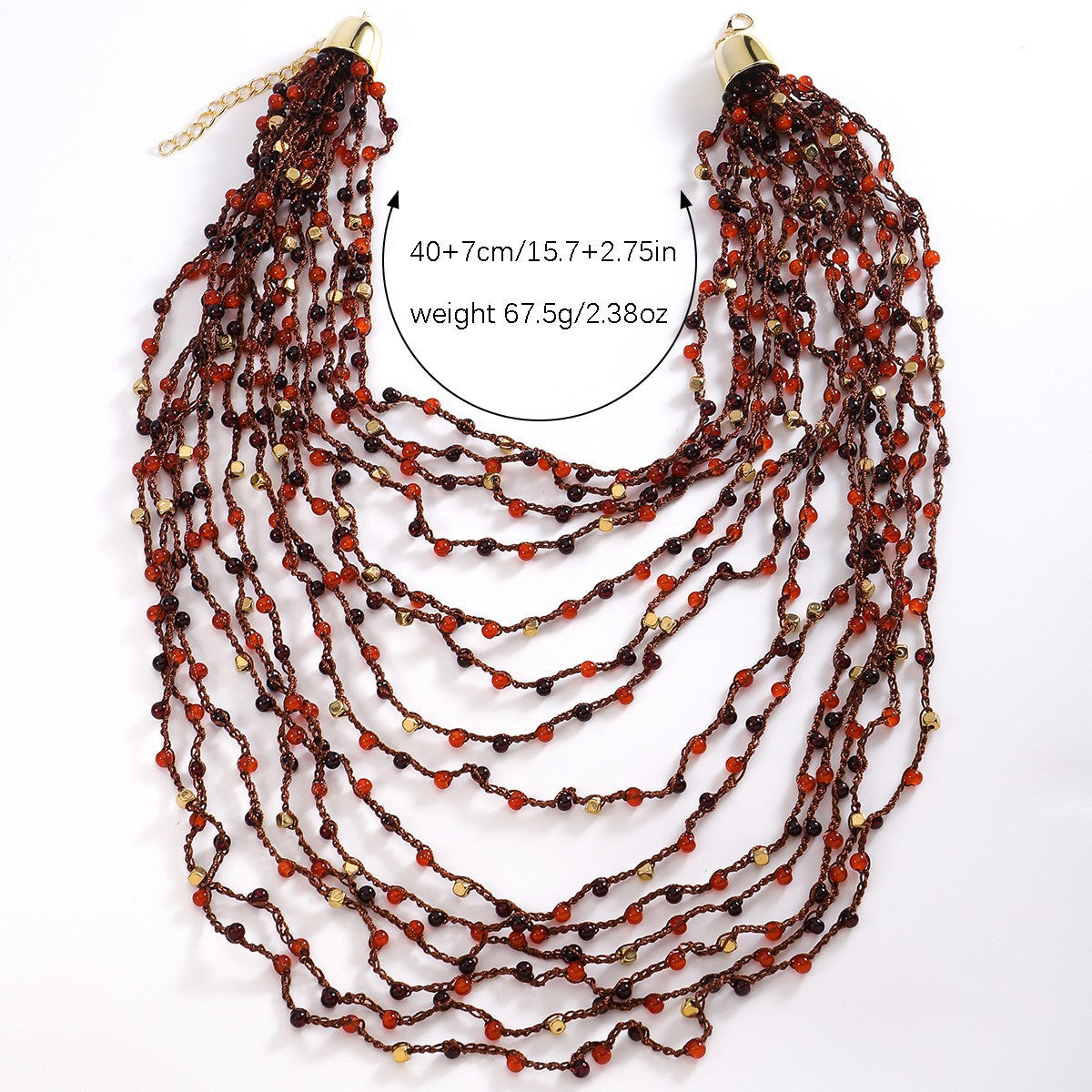 Handmade Necklace Pearl Star Sun Multi-layer Alloy Beads Geometric Women's Jewelry Accessories