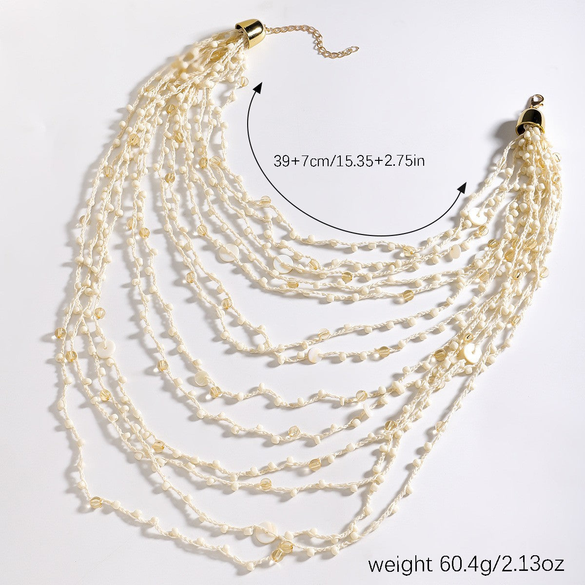 Handmade Necklace Pearl Star Sun Multi-layer Alloy Beads Geometric Women's Jewelry Accessories
