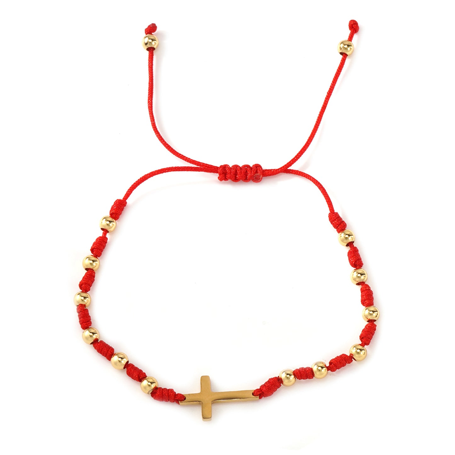Adjustable Red And Black Rope Braided Bracelet Set With Wish Card Metal Bead Decoration For Daily Wear Jewelry Unisex Simple Style
