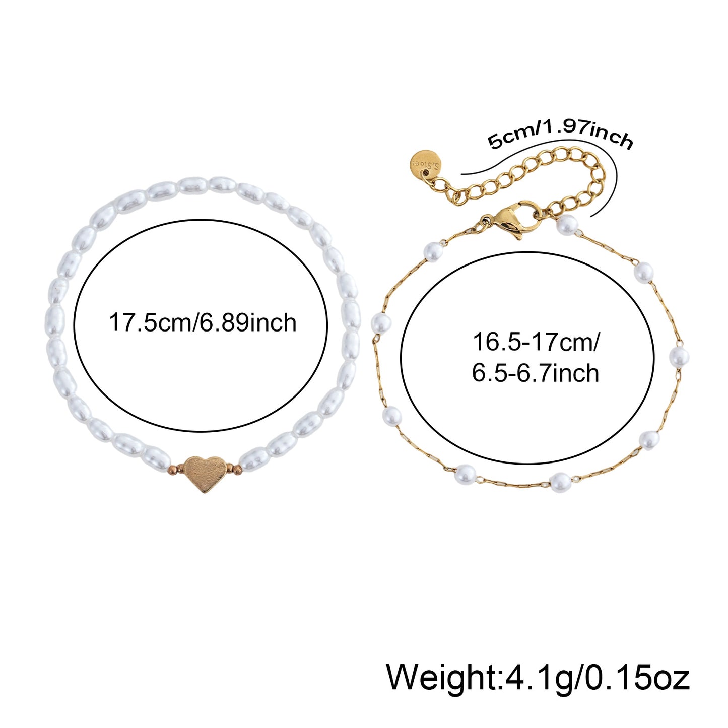 Two-layer Gold-plated Heart-shaped Pendant Bracelet For Women Suitable For Dates, Commuting, And Daily Wear With Adjustable Clasp Pure Silver