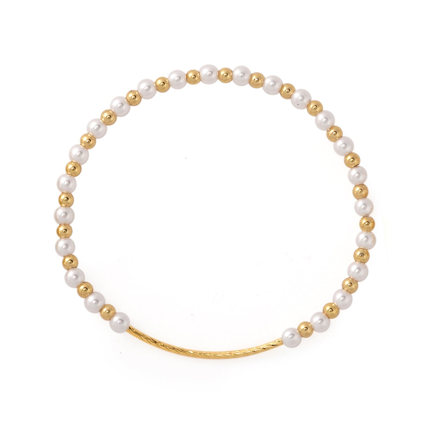 Multi-Piece Pearl Gold Bracelet Set Exquisite Beads Gold Accessories Matching Craftsmanship Daily Date Out Jewelry For Women Simple Style