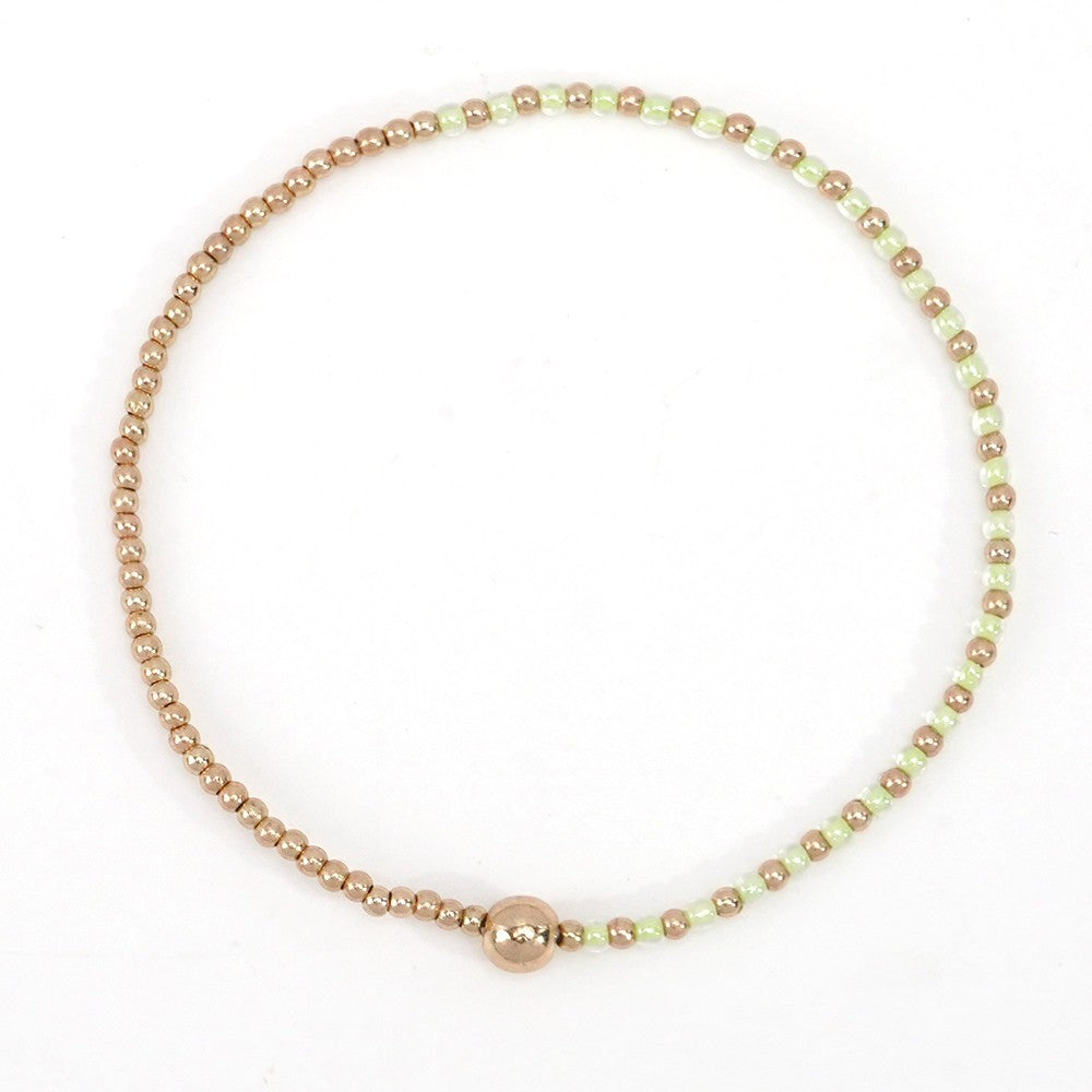 Gold Beaded Bracelet Set Suitable For Girls Handmade Friendship Style Daily Wear Jewelry Sweet Style Round And Laser Customization
