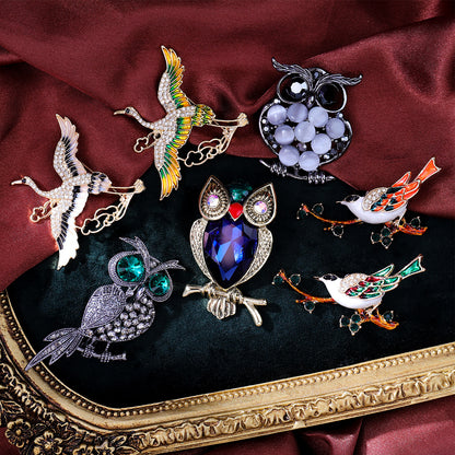 Chinese Ancient Style Lapel Pin High-End Light-Proof Suit Jacket Autumn Winter Accessories