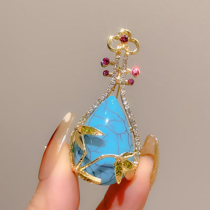 Chinese Ancient Style Lapel Pin High-End Light-Proof Suit Jacket Autumn Winter Accessories