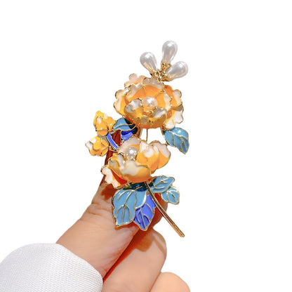 Chinese Ancient Style Lapel Pin High-End Light-Proof Suit Jacket Autumn Winter Accessories