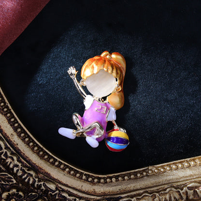 Chinese Ancient Style Lapel Pin High-End Light-Proof Suit Jacket Autumn Winter Accessories