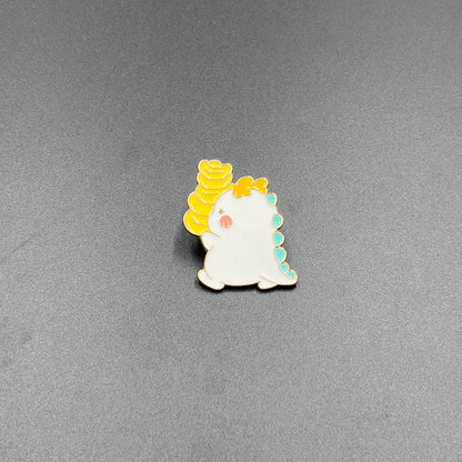 Cartoon Small Animal Alloy Pin Badge Multi-Functional Dinosaur Fox Metal Clothing Shoes Bag Accessories